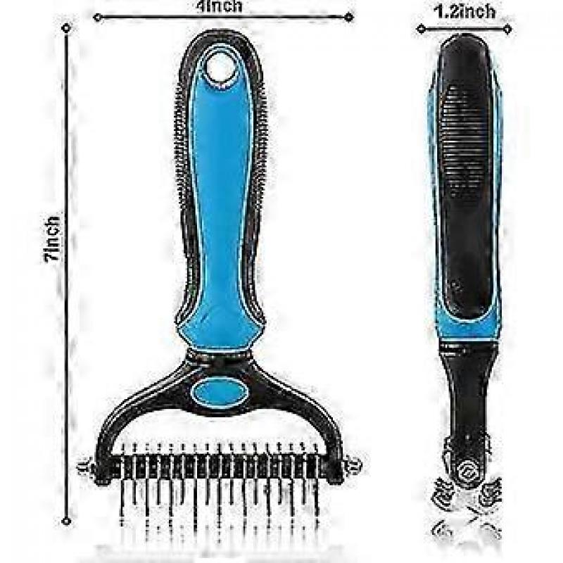 Pet Grooming Brush, Professional Dematting Comb For Dogs Cat Undercoat Rake Dog Good