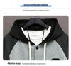 Youth Hooded Jacket for Teens - Color Block Spring/Autumn Cardigan Sweatshirt for Boys (Ages 15+)