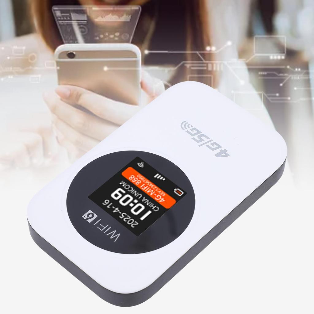 Portable 4G WiFi Router Mobile Wireless Hotspot for Travel Camping Hotel LCD Display 3000mAh Battery Support SIM Card Asian Version