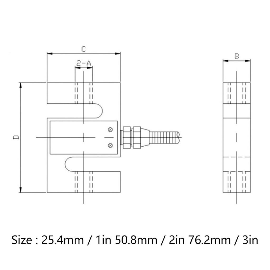 S Type Load Cell Sensor M8x1.25 Stainless Steel Pull Pressure Compression and Tension Force Sensor Miniature Weighing Sensor Small Space Microsensor