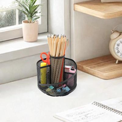 Organizador de Mesa em Malha para Armazenamento de Canetas e Papelaria na Mesa