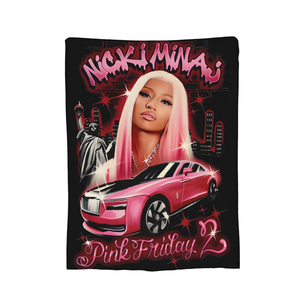 Nicki Minaj Blankets Fleece Textile Decor   Multifunction Ultra-Soft Throw Blankets for Bed Car Quilt