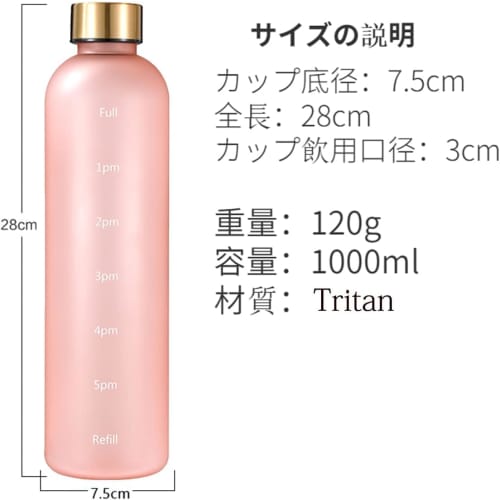 1 Liter Water Bottle, 1000ml, Made from BPA-Free Tritan Resin, the Same Quality Resin as Medical Equipment. Stylish and Simple Design. Perfect for Cyc