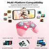 Bluetooth Controller for Switch/PC/iPhone/Android/Apple Arcade MFi Games/TV/Steam, Pro Wireless Game Controller(Pink)