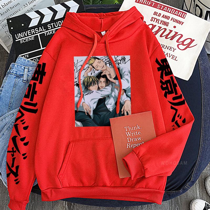 Anime Tokyo Revengers Harajuku Hoodies Clothing Manga Kazutora Hanemiya/Keisuke Baji/Shuuji Hanma Men Long Sleeve Sweatshirt