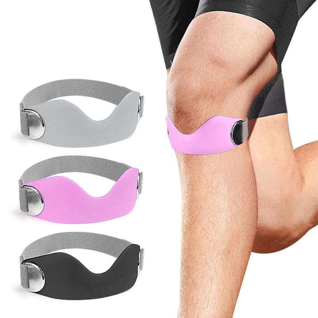 Patellar Tendon Support Strap Silicone Patella Knee Strap Adjustable Patella Band for Basketball Football Running Sport