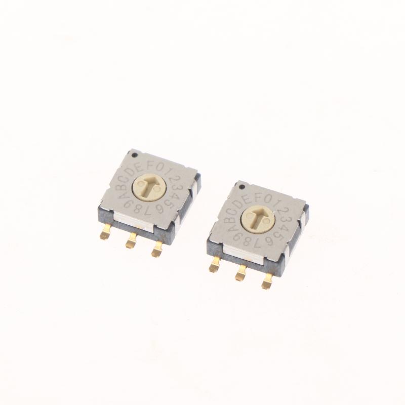2Pcs Mini Encoder Rotary Encoder Switch Bcd8421 Multi Gear Band Knob Switch Smd Band Switch