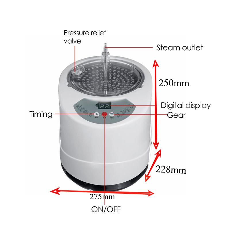 3L 1500 W Sauna Vapur Pot Jeneratörü Buhar SPA Pot Makinesi Ev için Uzaktan Kumanda ile Büyük Sauna Vapur Vücut Terapi Rahatlayın