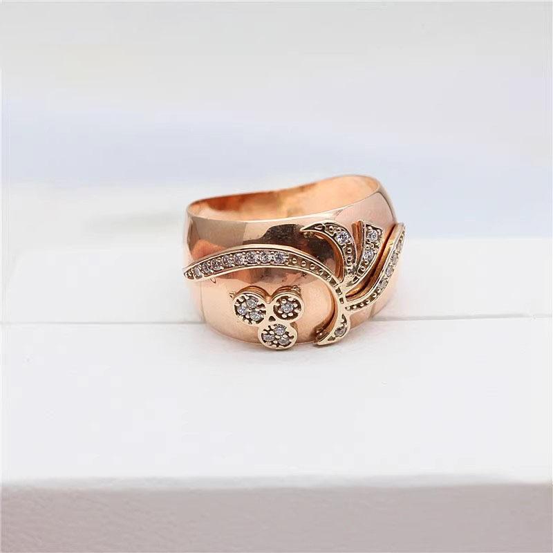 Purple Gold Pattern Zircon Wide Version Ring Plated Color Gold Rose Gold Soviet Super Luxury Jewelry Women