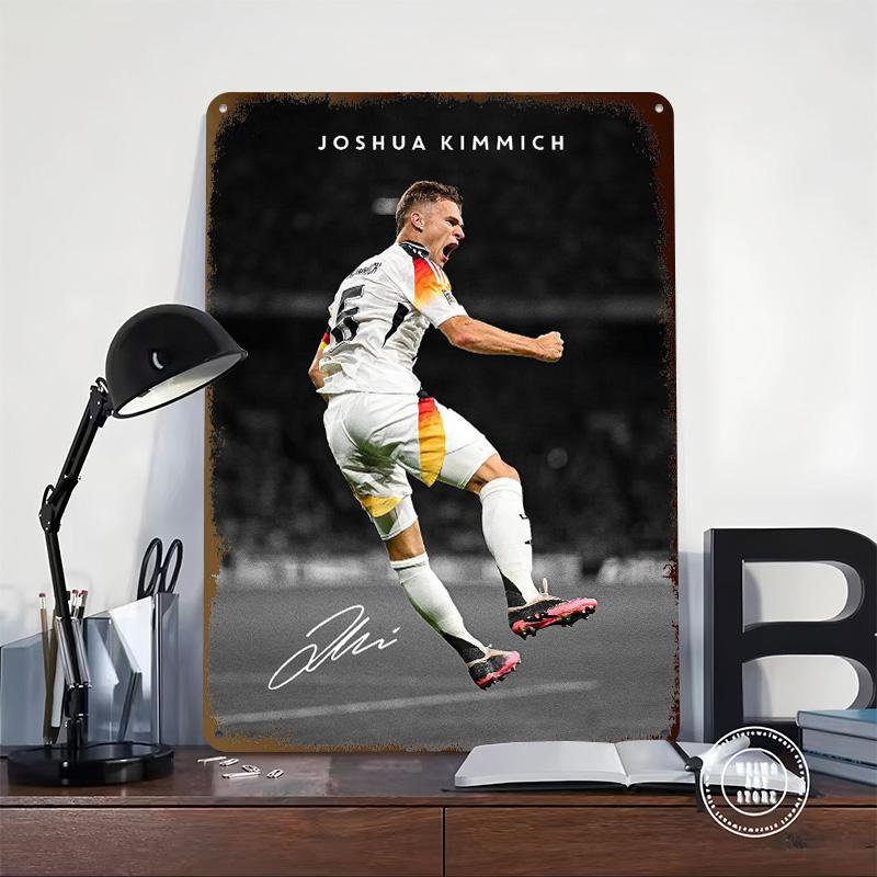 Joshua Kimmich Plåtposter Anpassad Väggkonst Vintage Metallskyltar Retro Tennplatta för Sovrumsinredning Spelhus Hem