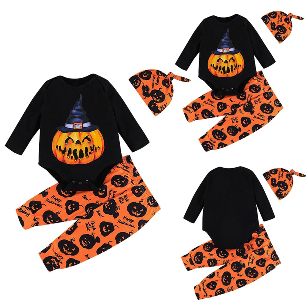 Säugling Halloween Strampler Jumpsuit Hose Stirnbänder Kostüm