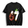 Funny Number 67 Dessert Print Casual Top Pure Cotton T-shirt