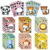 8Sheets/Set Cartoon Animal Puzzle Stickers - DIY Make-a-Face Fun Game with Tiger Lion Panda Elephant Giraffe Kids Sticker Toy