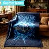 1PC Custom Name Blanket MAVERICKS LOGO Flannel blankets Patterns Throw Blanket All-Season Soft Gift for Couch, Bed, Camping, Birthday gifts