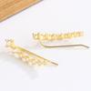 14K Gold Plated Exquisite Zircon Stud Earrings for Women Trendy Earring Party Jewelry Gifts