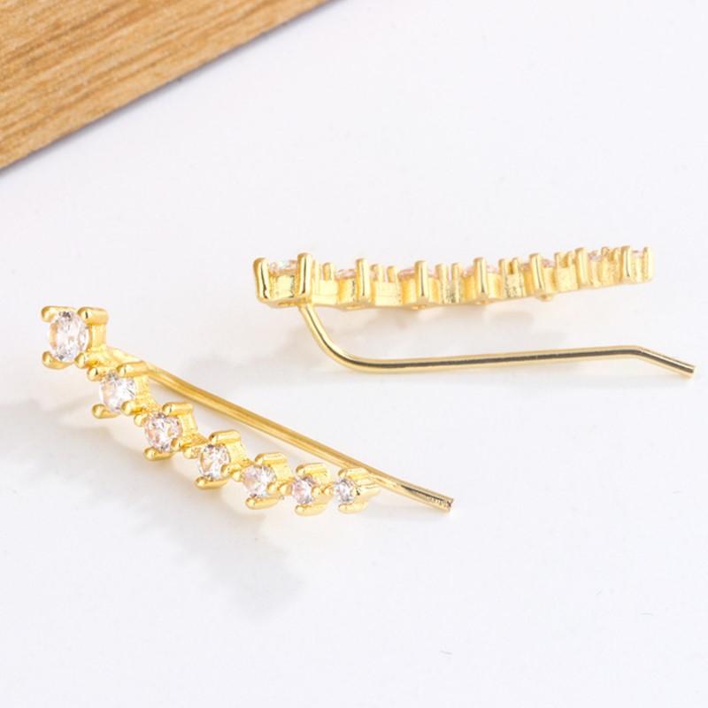 14K Gold Plated Exquisite Zircon Stud Earrings for Women Trendy Earring Party Jewelry Gifts