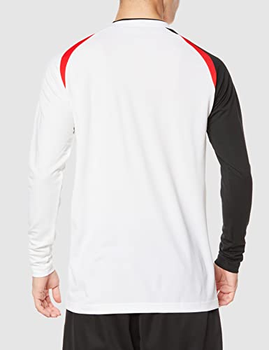 Volleyball Game Shirt, Long Sleeve, Moisture-Wicking, Quick-Drying, Junior Available, V2MA2122, Unisex, White x Black x Chinese Red, Size L