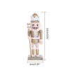 3Pieces Christmas Wooden Nutcracker Ornament Wood Standing Figurines Holiday Tabletop Shelf Home Display Decors