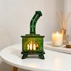 Mini-Kamin-Kerzenhalter mit LED-Kerze Dekorative flammlose Kerzenhalter Kerzenständer Tischmittelstück Feiertagsparty-Dekoration