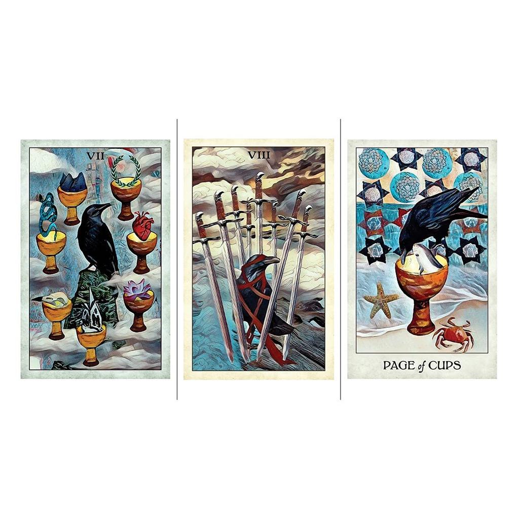 Kancharo Tarot Card Set, 78 Cards, Tarot Reading Set [Crow Tarot], Includes Basic Instructions and Pouch In Japanese (Authentic)