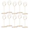 10 Stück Tischkartenhalter Runde Basis Galvanisierungsverfahren Elegante Niedliche Form Heimschmuck für HochzeitenGold