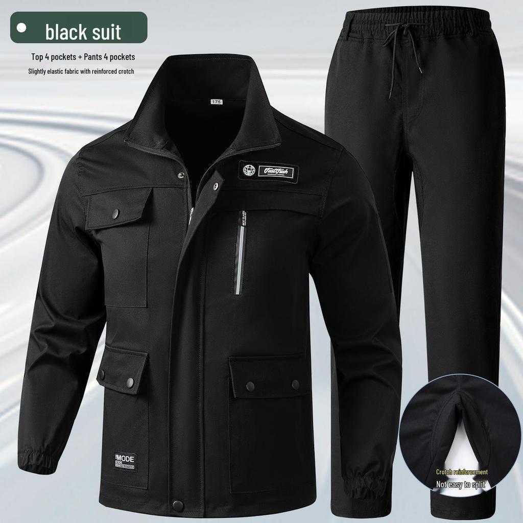 Unisex Camouflage Work Suit: Durable, Elastic, Breathable Tactical Clothing for Spring/Autumn.