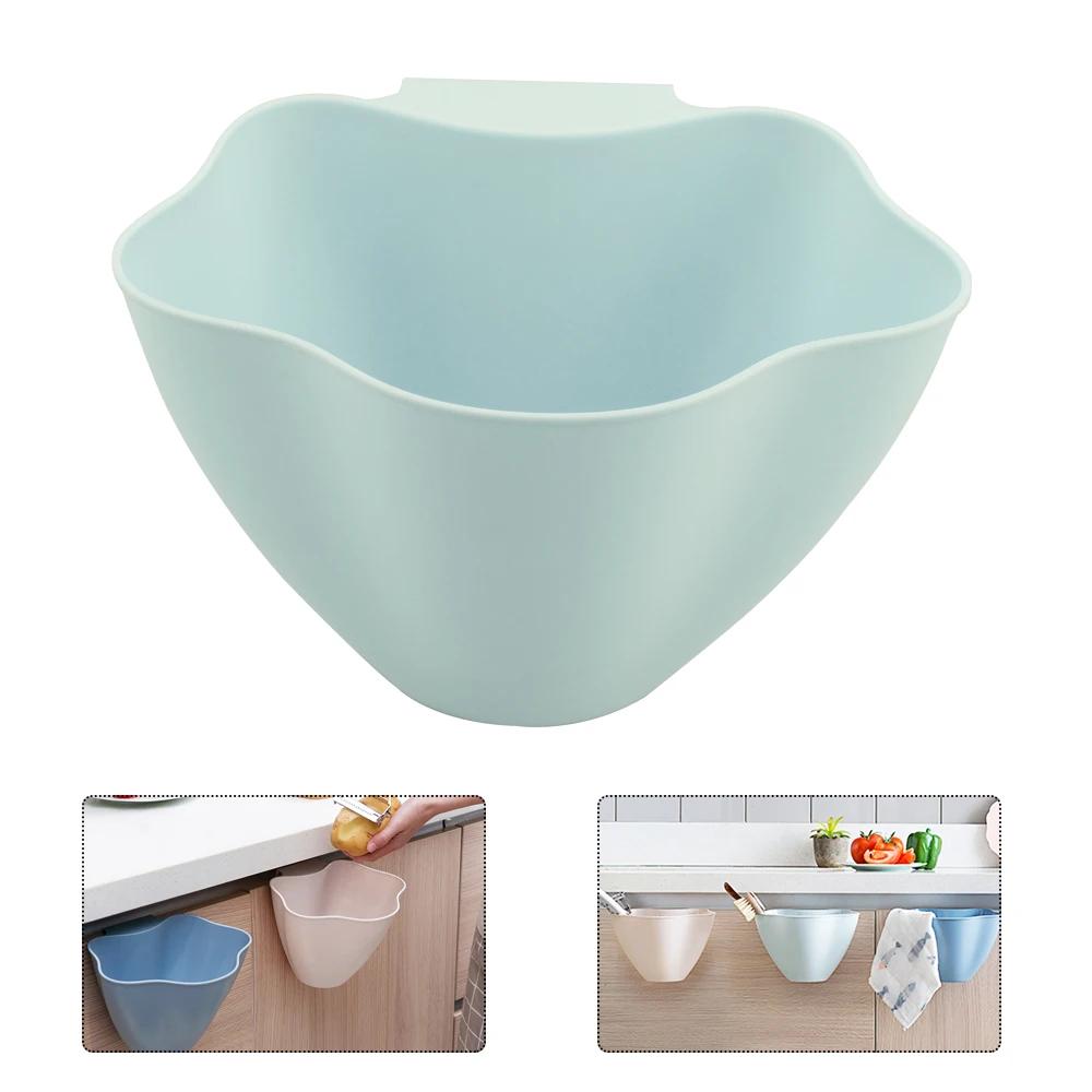 Kitchen Cabinet Door Hanging Trash Garbage Bin Can Rubbish Container TOP Kitchen Tool Garbage Bag Wall-Mounted Trash Can светло-серый