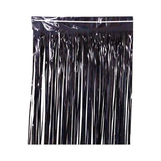 Party Rain Tinsel Shiny Solid Color Photo Backdrops Reflective Reusable Decorate Parties Self-adhesive Space-saving Black Rain Curtain Wedding