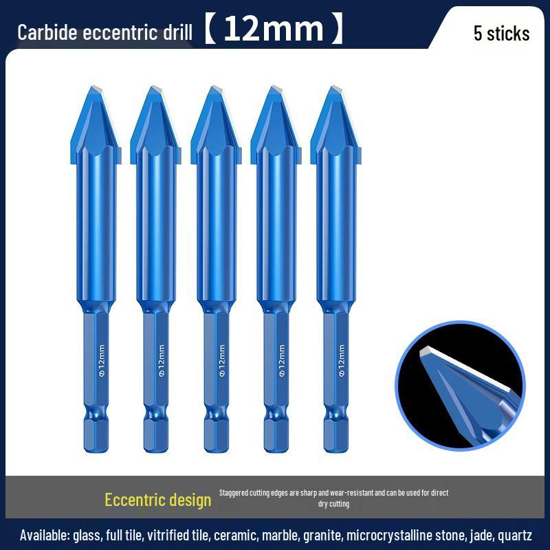Blue Victory Super Hard Angled Tile and Concrete Drill Bit Set
