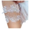 Wedding Dress Decoration Leg Ring Stockings Garters Bride Leg Garter Sexy Lace Women Socks Ring Thigh Bands  With Blue Pearl