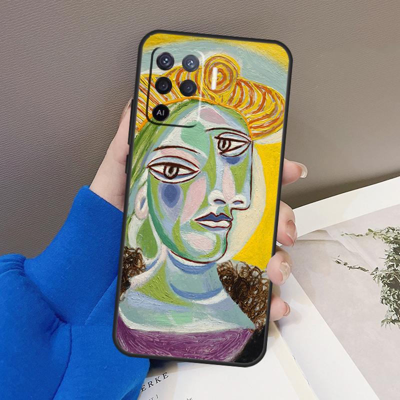 Painting Picasso Abstract Art Case For Oppo A94 A74 A54 A80 A60 A40 A18 A38 A58 A78 A98 A96 A76 A16 A15 A17 A57 A77 A5 Pro