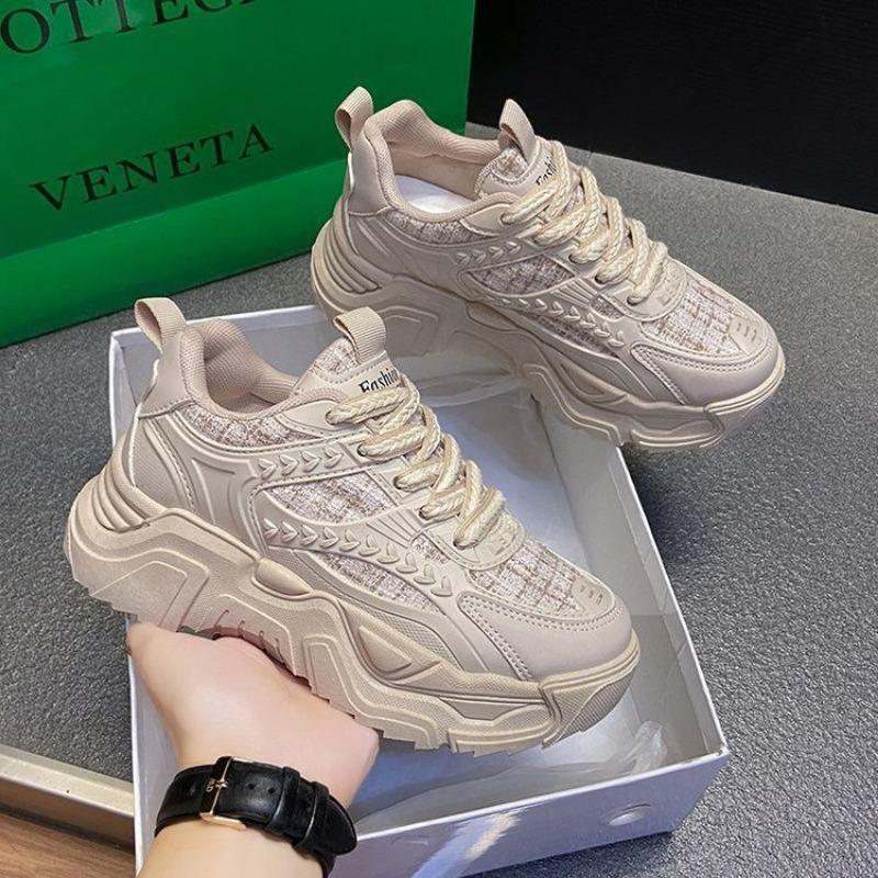 Sports women's shoes new autumn fashion single shoes casual platform shoes children running lace-up dad shoes