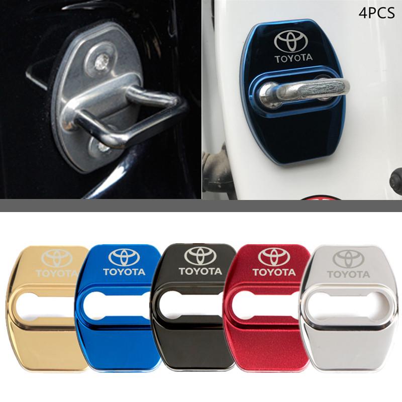 

Car sticker Auto Door Lock Cover For toyota yaris corolla harrier vellfire alphard estima camry Prado Auto Accessories siver
