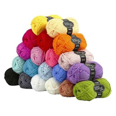 Fir acrilic - Fantasia - Multicolor - Pachet de 20 de gheme - 50g per ghem - 100% acrilic