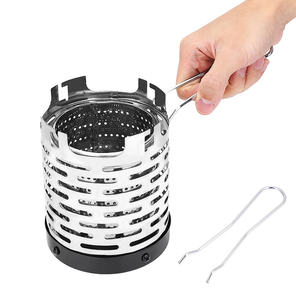 Portable Mini Outdoor Folding Metal Heating Gas Stove Cover Camping Hiking Accessory