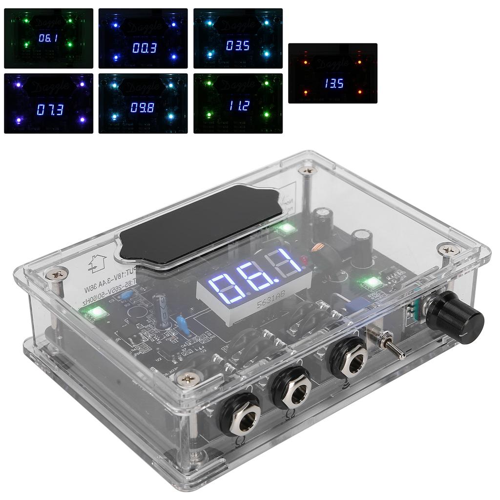 Transparent Tattoo Power Supply 7 Color Digital Display Tattoo Power Source for Tattoo Machine