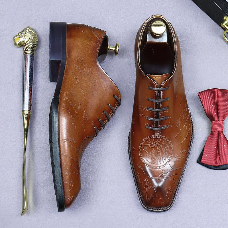 Whole Leather Genuine Leather Oxford Cowhide Inner Drill Men's Dress Business Leather Shoes Men's Shoes