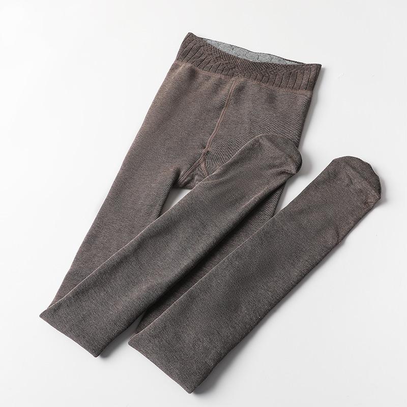 2022 Women Fall Winter Warm Legging Pants Pantyhose High Waist Super Elastic Stretch Soft Thicken Thermal Plus Velvet Slim Solid Color