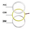 1Pair COB Angel Eyes Halo Rings For LED Car Motorcycle Scooter Headlights 12V With Cover