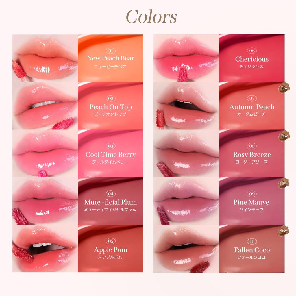 Milk Touch Jelly Fit Tinted Glow Tint 06 Chericious High Color (Korean Cosmetics) - Long-lasting Shine, Payoff.