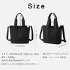 JIANDO Canvas Tote Bag, Large Capacity, A4 Size, with Shoulder Strap, Unisex, Popular, Multi-Storage, Lightweight, Perfect for Commuting, School, and