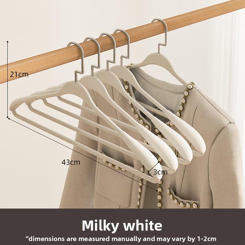 5pcs Heavy-Duty No-Residue Anti-Slip Brushed Metal Clothes Hangers with Wide Shoulder Design Finish Clothes Hangers Organizer