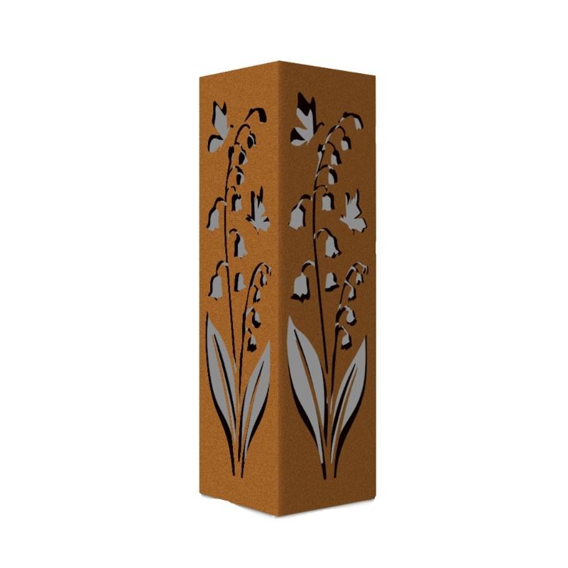 Stable Tall Metal Garden Ornament With Intricate Carving Artistic Garden Stake Suitable For Porch And Deck Display