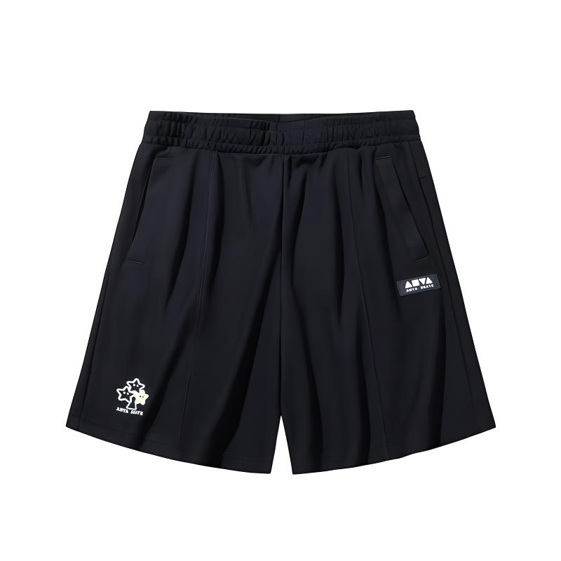 

Anta Удобные дышащие повседневные шорты с принтом букв и эластичным поясом, унисекс, базовые, черные 172438311-2 S