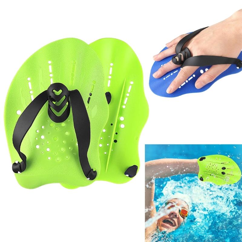 2pcs Swimmer Silicones Hand Paddles Webbed Swim Gloves Manacle Flippers for Underwater Maneuverability