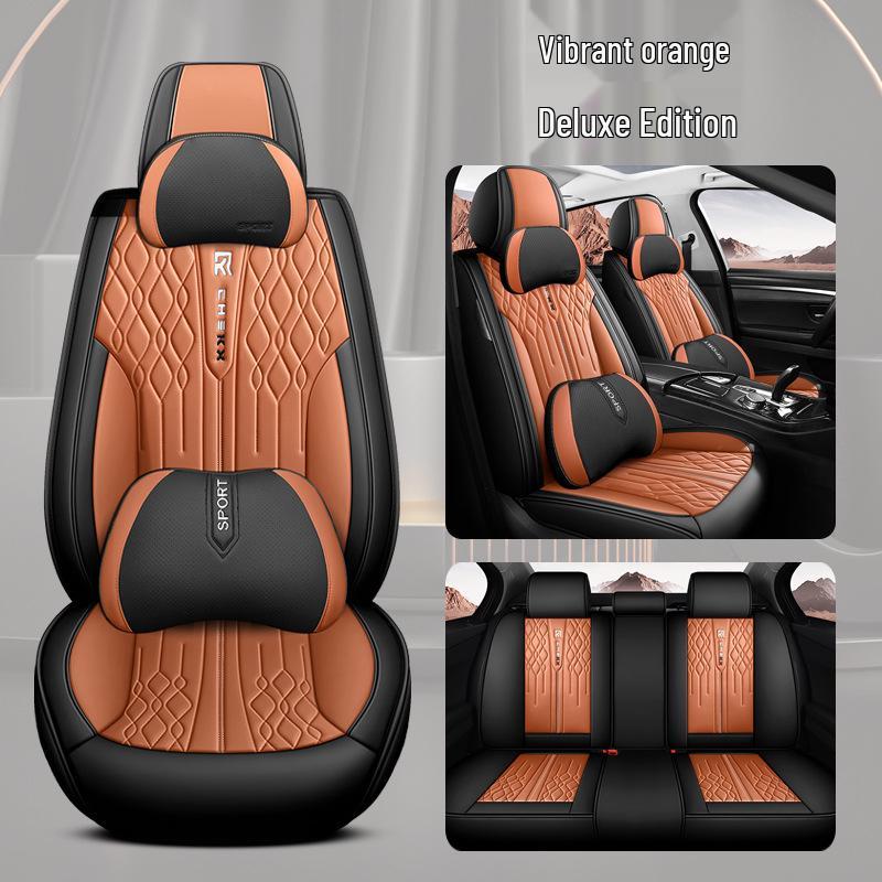 Universal Full Coverage Car Seat Cover - Breathable, Wear-Resistant, Perforated, High-End Cushion for All Seasons