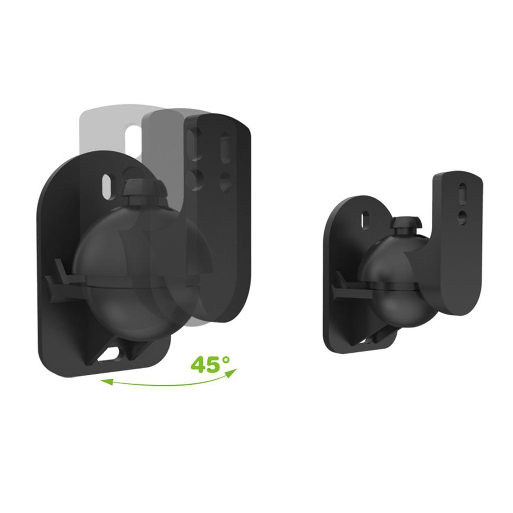 1 Pair Speaker Wall Mount Bracket ABS Plastic Holder Shelf 5KG Load Capacity for Home