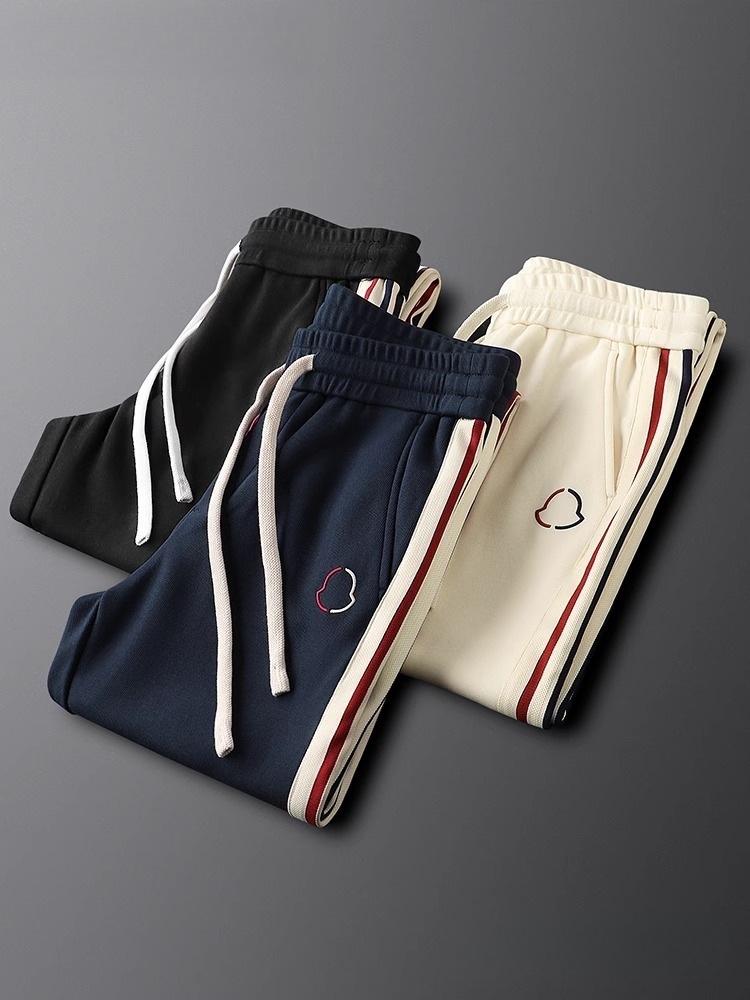 Unisex Side-Stripe Casual Sports Hoodie & Knitted Sweatpants Set for Spring/Summer