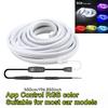 Fita LED RGB 5M para Iluminar Porta-Malas Traseiro de Carro Multifuncional para Luz Flexível à Prova d'Água Conector de Controle por APP Plug & Play 12V