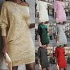 Dames Off Shoulder Lange Mouwen Mini Jurk Losse Pasvorm Middelhoge Taille Elegante Party Bodycon Jurk